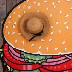 Фото Пляжное покрывало в виде гамбургера 148*148