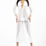 Фото Пляжное платье гипюр длинное белое 146-06-1