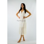 Фото Пляжное платье-майка вязаное белое 146-25