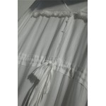 Фото Пляжный халат белый на пуговицах 146-16