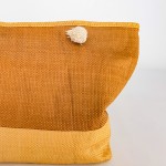 Фото Модная плетенная пляжная сумка коричневая с фламинго 211-06