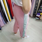 Фото Спортивні штани з плащової тканини Despasito рожеві 508-91309-2
