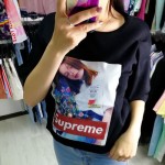 Фото Футболка oversize чёрная "Supreme" 513-005