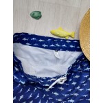 Фото Шорты мужские пляжные синие "акулы"  159-02-1