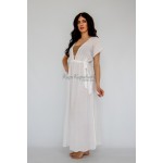 Фото Пляжна біла сукня на короткий рукав 146-49