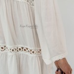 Фото Пляжное платье короткое белое на длинный рукав 146-52
