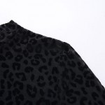 Фото Боди чёрное леопардовое на длинный рукав 170-02