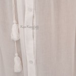 Фото Пляжная длинная рубашка белая коттон 146-54