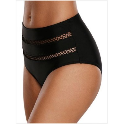 Фото Плавки чёрные высокая талия 180-03