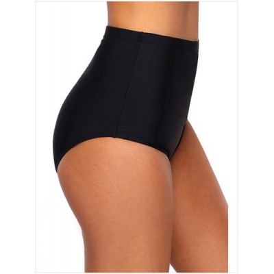 Фото Плавки чёрные высокая талия 180-07