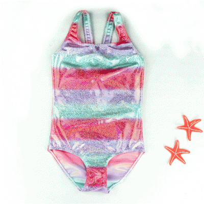 Фото Купальник злитий дитячий блискучий 160-12