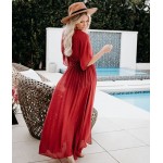 Фото Красное платье длинное 404-05
