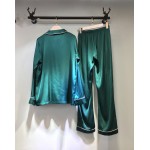 Фото Пижама зеленая длинный рукав+штаны 326-02-1