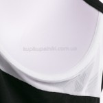 Фото Купальник женский  закрытый черный большие размеры с белыми цветами 700-22