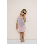 Фото Туніка дитяча пляжна шифонова рожева 408-01