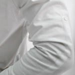 Фото Сорочка чоловіча довгий рукав білі гудзики комір стійка 411-04