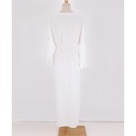 Фото Сорочка-сукня на довгий рукав з тонким паском 405-44