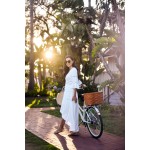 Фото Пляжна сукня з вирізом біла котон 405-46