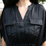 Купить Черное легкое летнее платье на короткий рукав 405-45 — реальное фото