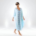 Фото Туника длинная бирюзовая oversize коттон 405-15