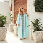Фото Туника длинная бирюзовая oversize коттон 405-15