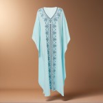 Фото Туника длинная бирюзовая oversize коттон 405-15