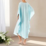 Фото Туника длинная бирюзовая oversize коттон 405-15
