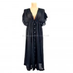 Фото Пляжное длинное платье чёрное 405-51-4