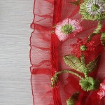 Фото Комплект белья с вышивкой красный 415-08-2