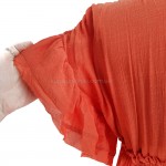 Фото Пляжное длинное платье терракотовое 405-51-1