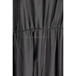 Фото Платье длинное чёрное на длинный рукав  190-02
