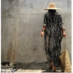 Фото Туника-кимоно чёрно-белая с пояском 100% коттон 405-54