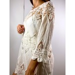 Фото Пляжна сукня довгий рукав біла 146-02