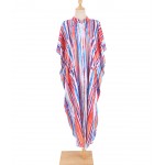 Фото Туніка-сукня кольорова яскрава смугаста великого розміру oversize 405-48 -2