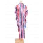Фото Туника-платье цветное полосатое яркое большого размера  oversize 405-48-2