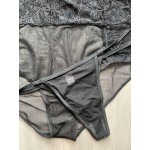 Фото Женское бельё комплект боди с сеточкой и трусиками стринги большой размер 112-11