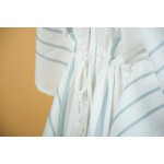 Фото Туника пляжная белая с голубыми полосами 421-03-2