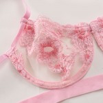 Фото Комплект белья розовый с вышивкой 336-08