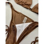 Купить Купальник бикини коричневый на завязках 135-105 — реальное фото