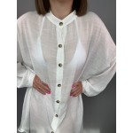Фото Рубашка пляжная белая на длинный рукав 146-106
