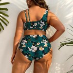 Фото Купальник бикини Plus Size цветочный принт 192-17
