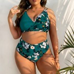 Фото Купальник бикини Plus Size цветочный принт 192-17