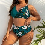 Фото Купальник бикини Plus Size цветочный принт 192-17