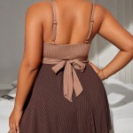 Фото Плаття-купальник Plus Size з контрастним ліфом 430-13