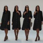 Фото Рубашка пляжная чёрная на длинный рукав 146-106-2