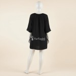 Фото Чорна пляжна туніка бавовна 146-19-3