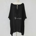 Фото Чорна пляжна туніка бавовна 146-19-3
