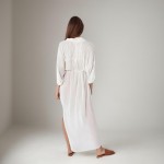 Фото Пляжная длинная рубашка белая коттон 146-54