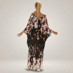 Фото Туника женская пляжная из вискозы Абстракция Черно-розовая One Size 405-76-2