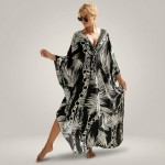 Картинка Туніка жіноча пляжна Пальми та Ланцюги Чорна One Size 405-76-5 з різних сторін Фото Туніка жіноча пляжна Пальми та Ланцюги Чорна One Size 405-76-5